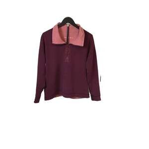 Tommy Bahama Women's Medium Quarter-Zip Pullover Sweatshirt Plum & Pink